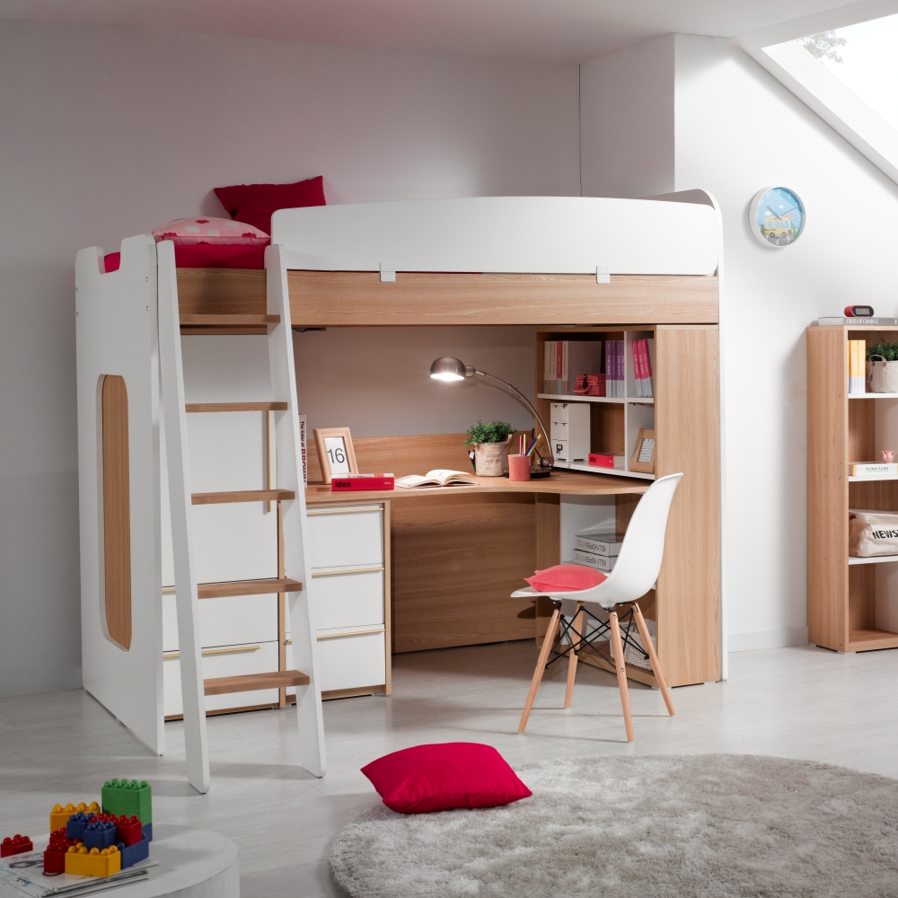 동서가구 컨셉트MU-E112사다리 벙커침대 h형책상 옷장세트 DF903049