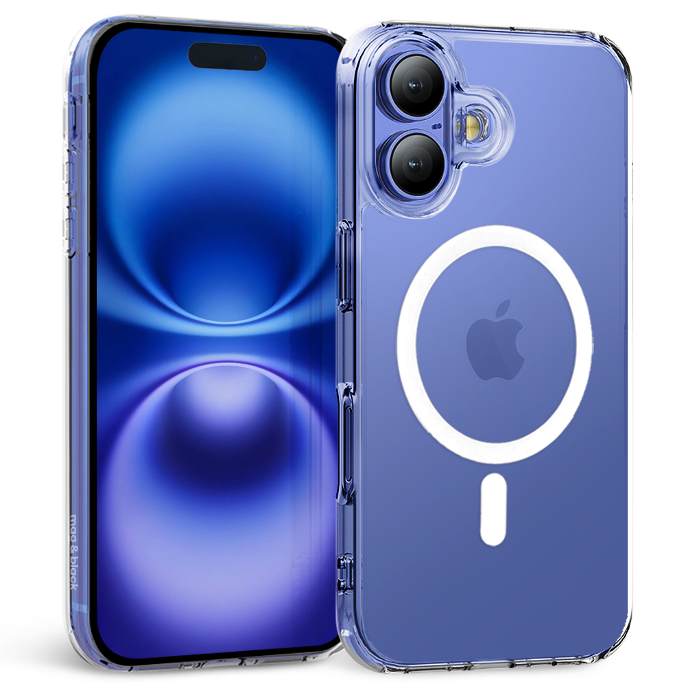 맥앤블랙 2배자력 아이폰 맥세이프 케이스 풀커버 변색없는 생폰 젤리 투명, 아이폰16 플러스