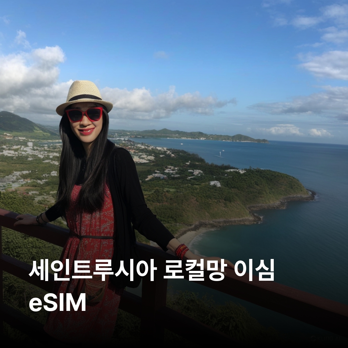 세인트루시아 로컬망 이심 eSIM Digicel 캐스트리스 수프리에르 로드니 베이 핏통 산 이심통 - 상품 이미지