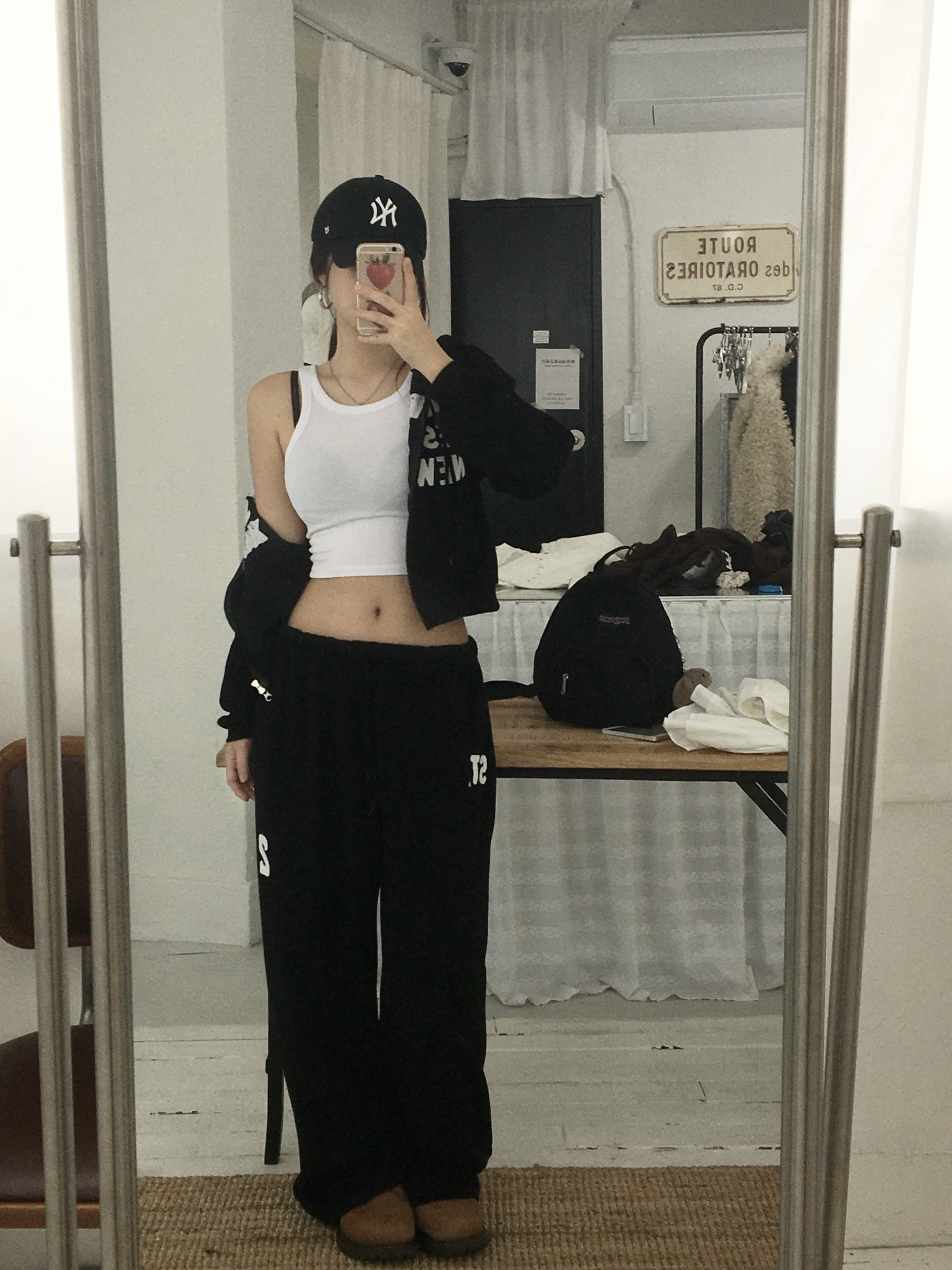 [pants/골반볼륨핏] 패치 롱 와이드 트레이닝팬츠 트레이닝셋업 세트 (3col) 상세 이미지 18