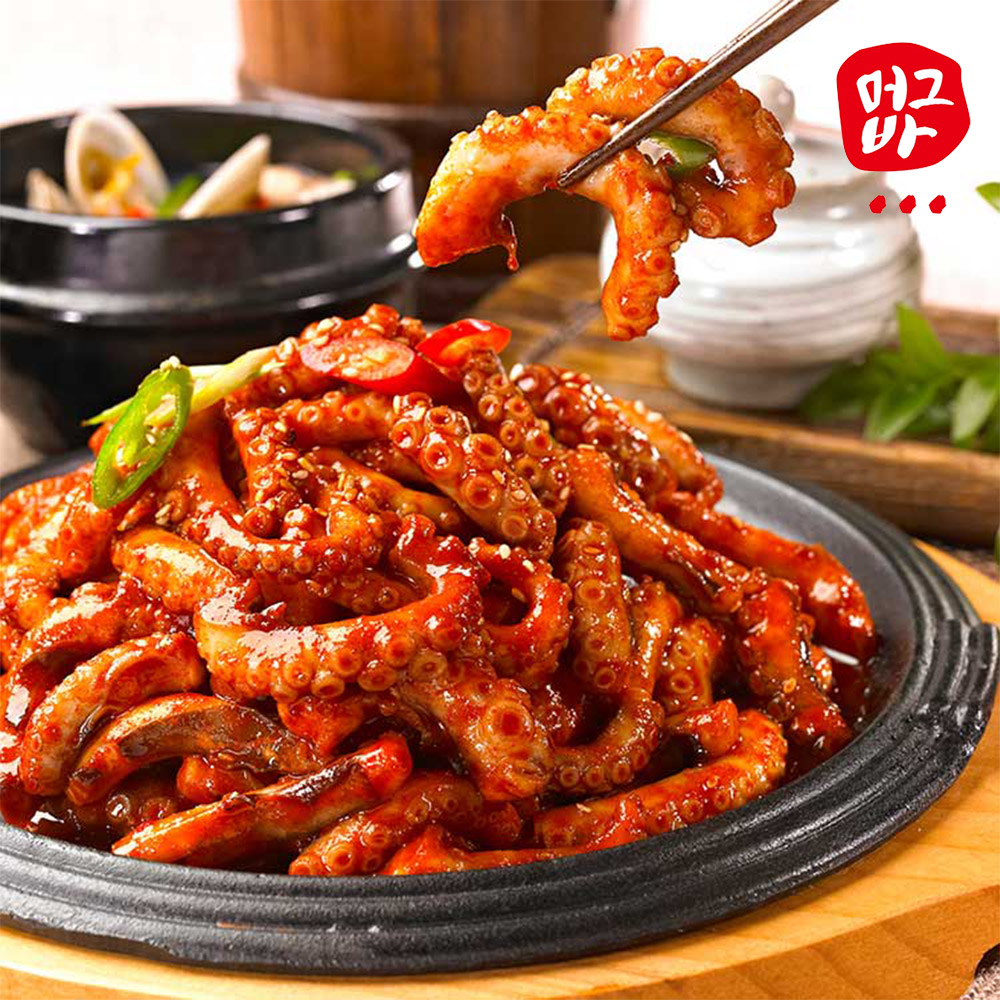 왕통통 매콤 낙지볶음 캠핑 수제양념 밀키트 간편 350g, 2개 - 상품 이미지