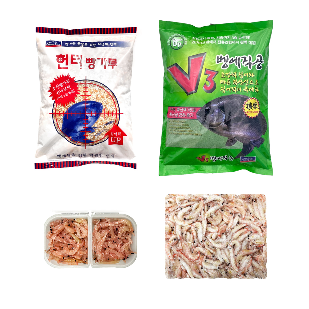 필승조합 생활낚시 잡어 세트 밑밥크릴 각크릴 헌터빵가루 벵에직공 고등어 전갱이 - 상세 이미지 2