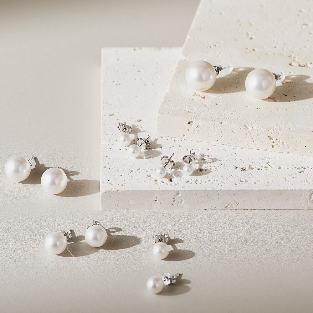 제이끌레르 스와로브스키 진주 귀걸이 4mm 5mm 6mm 8mm 10mm 12mm 혼주 웨딩 승무원 데일리 오스트리아 스톤 실버925