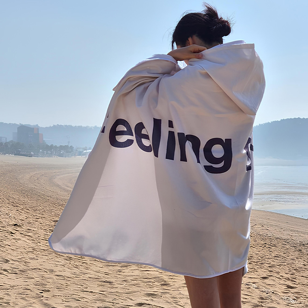 로드브릿지 후드 판초타월 수영장 서핑 프리다이빙 워터파크 비치 타올 가운 커버업 - 상품 이미지