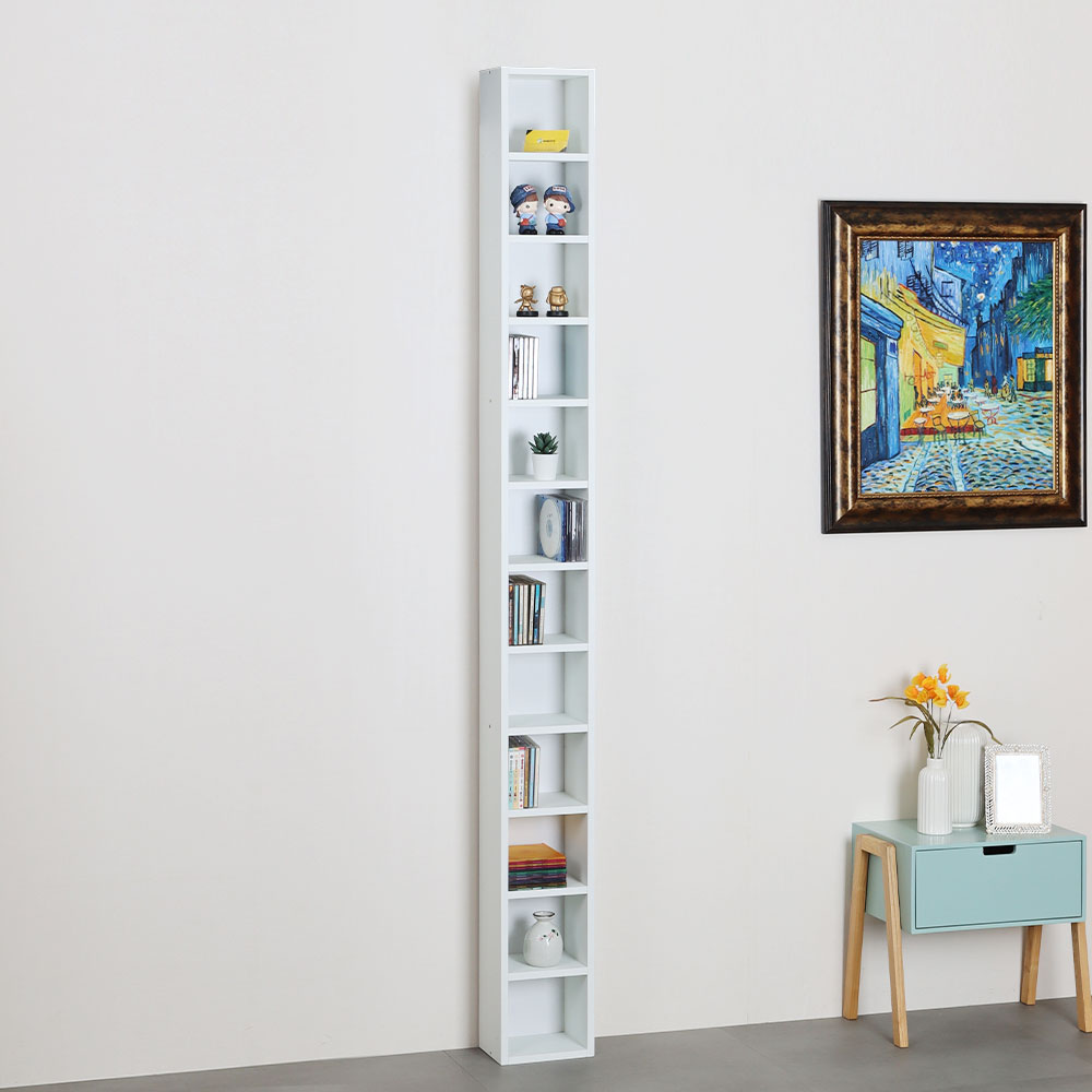 타워형 틈새 CD수납장 200x150x2000, 12단, 레드