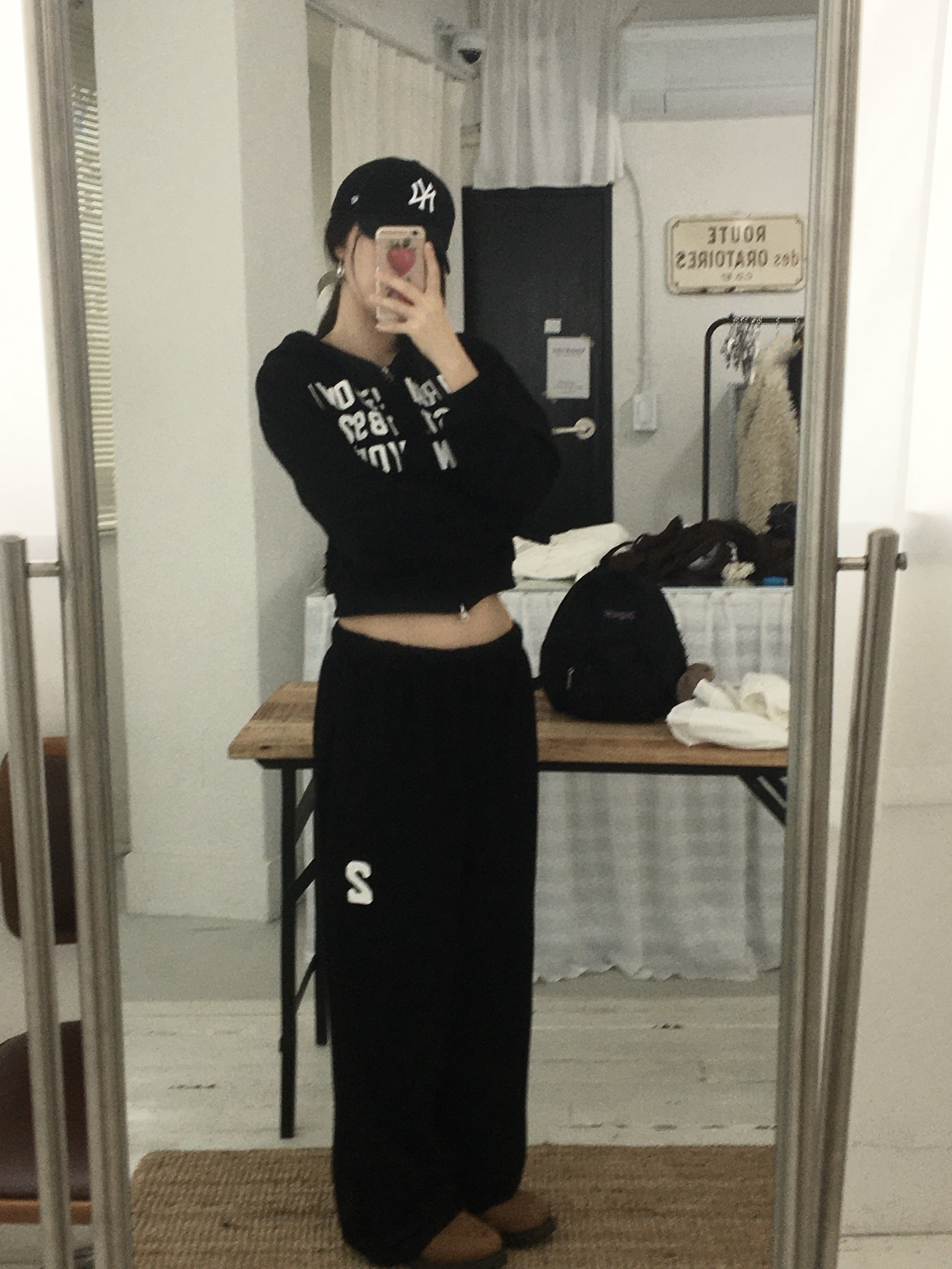 [pants/골반볼륨핏] 패치 롱 와이드 트레이닝팬츠 트레이닝셋업 세트 (3col) 상세 이미지 19