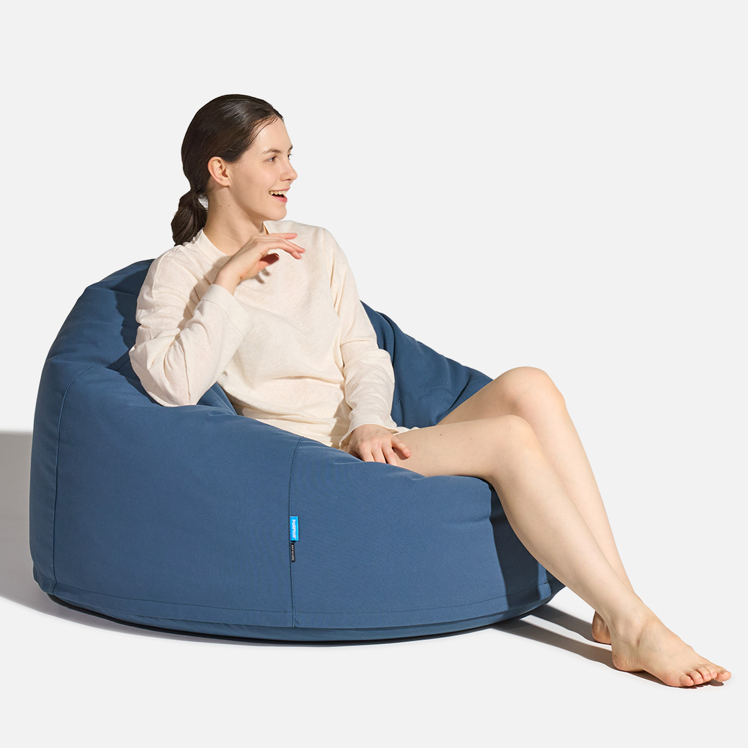 폴리몰리 빈백소파 1인용 904P 실내외 겸용 독서 수유 쇼파, 슬래이트 블루 (메시속커버)