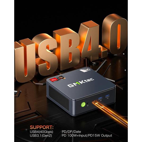 미니 PC GMKtec M6 Ryzen 5 6600H Windows 11 DDR5 32GB 500GB SSD WIFI6 BT5.2 2.5G Lan 데스크탑 게이머 컴퓨터 : 루루야마켓