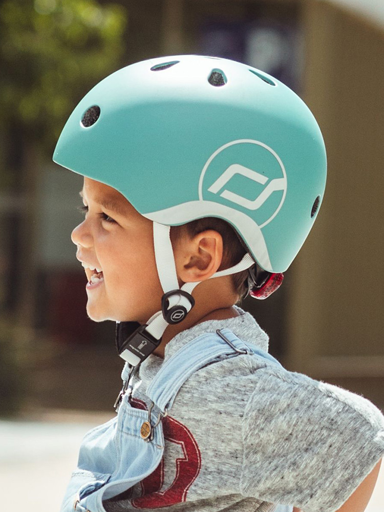 스쿳앤라이드 유아 헬멧S(포레스트) LED 킥보드 자전거 헬멧