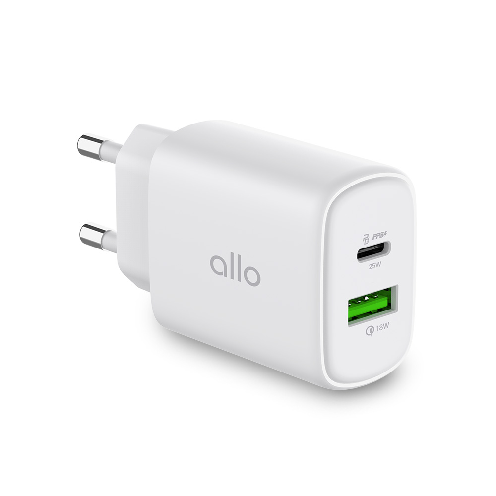 알로코리아 라이트 GaN 25W 갤럭시 아이폰 초고속 멀티 충전기 어댑터 UC225GPD