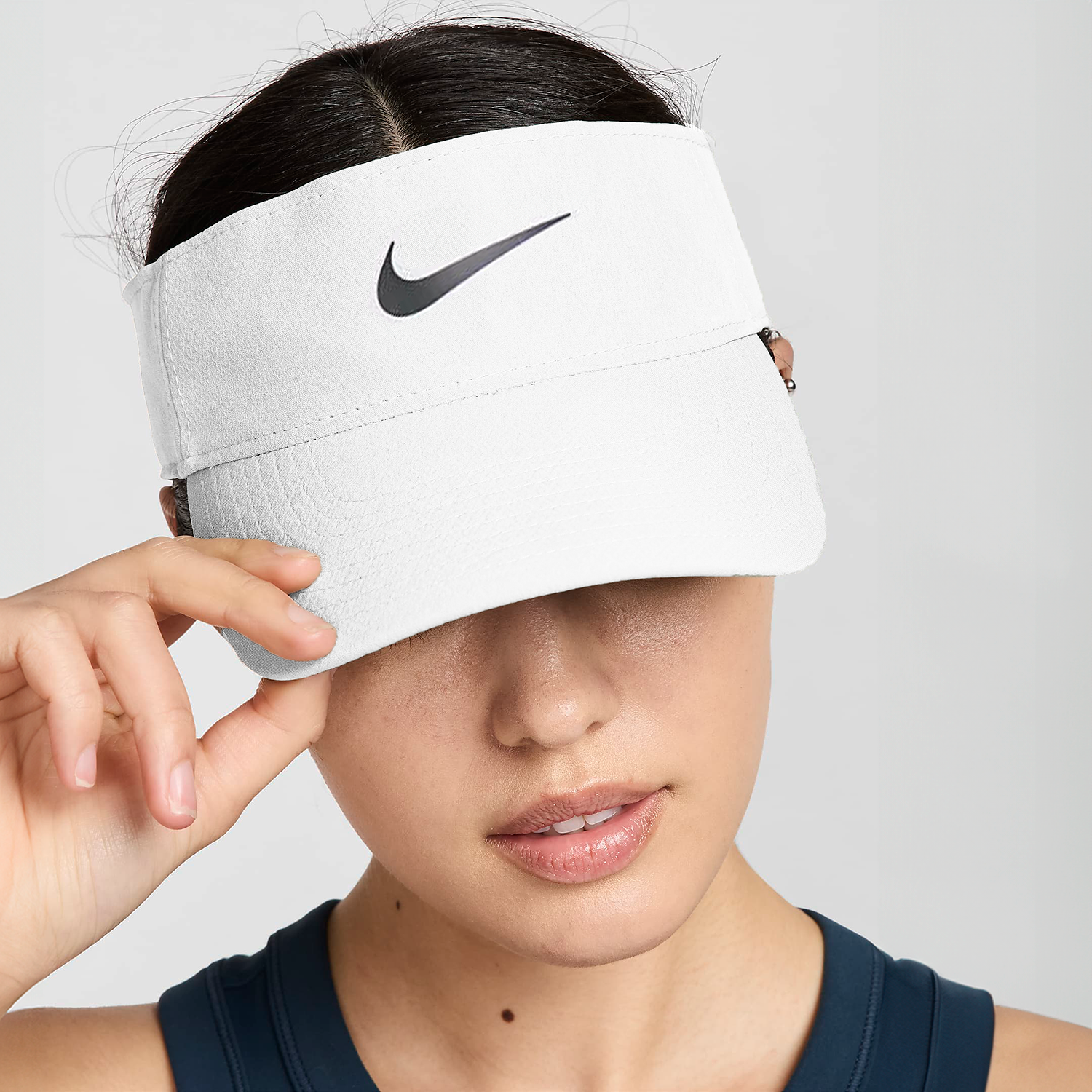 나이키골프모자 모음전 스우시 드라이핏 여성썬캡바이저 FB5630화이트, M