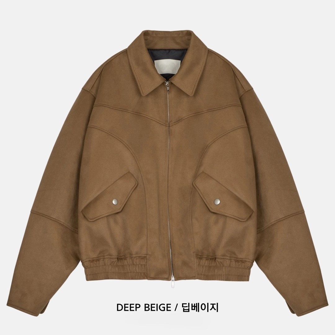 무료배송 무드 절개 스웨이드 자켓 남자스웨이드자켓 간절기 봄버 - 상품 이미지