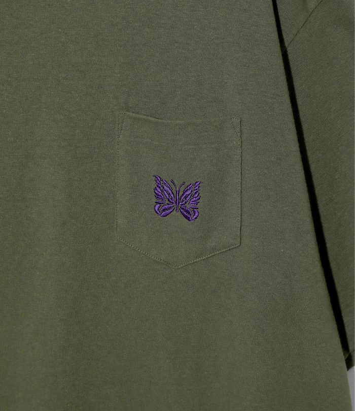 니들스 S/S Papillon 코튼 져지 엠블럼 포켓 티셔츠 QV357 이미지 8