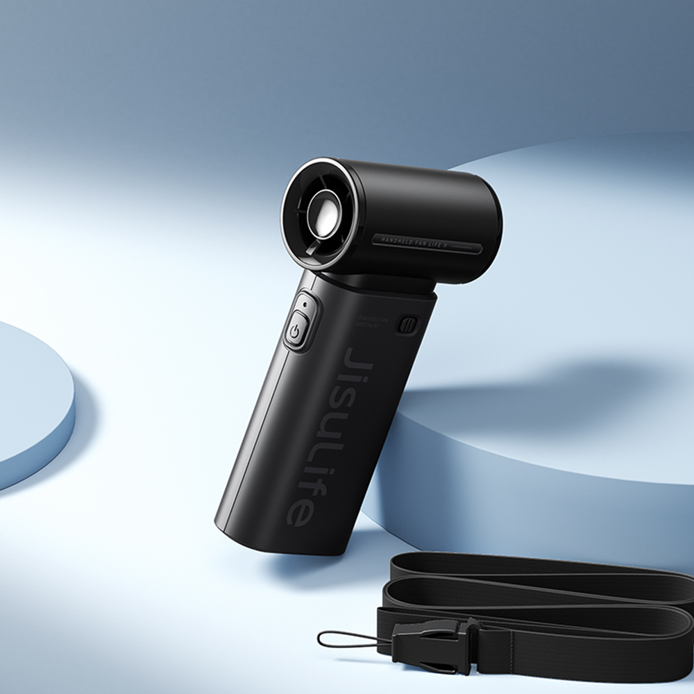 [아마존1위] 지수라이프 손 미니 무선 휴대용 선풍기 손풍기 Life9 카본 블랙