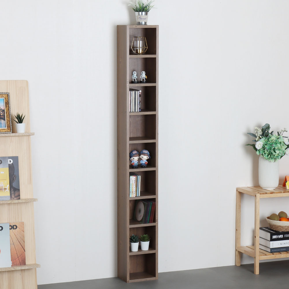 타워형 틈새 CD수납장 200x150x1500, 9단, 레드