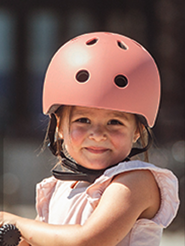 스쿳앤라이드 유아 헬멧M(피치) LED 어린이 킥보드 자전거 헬멧