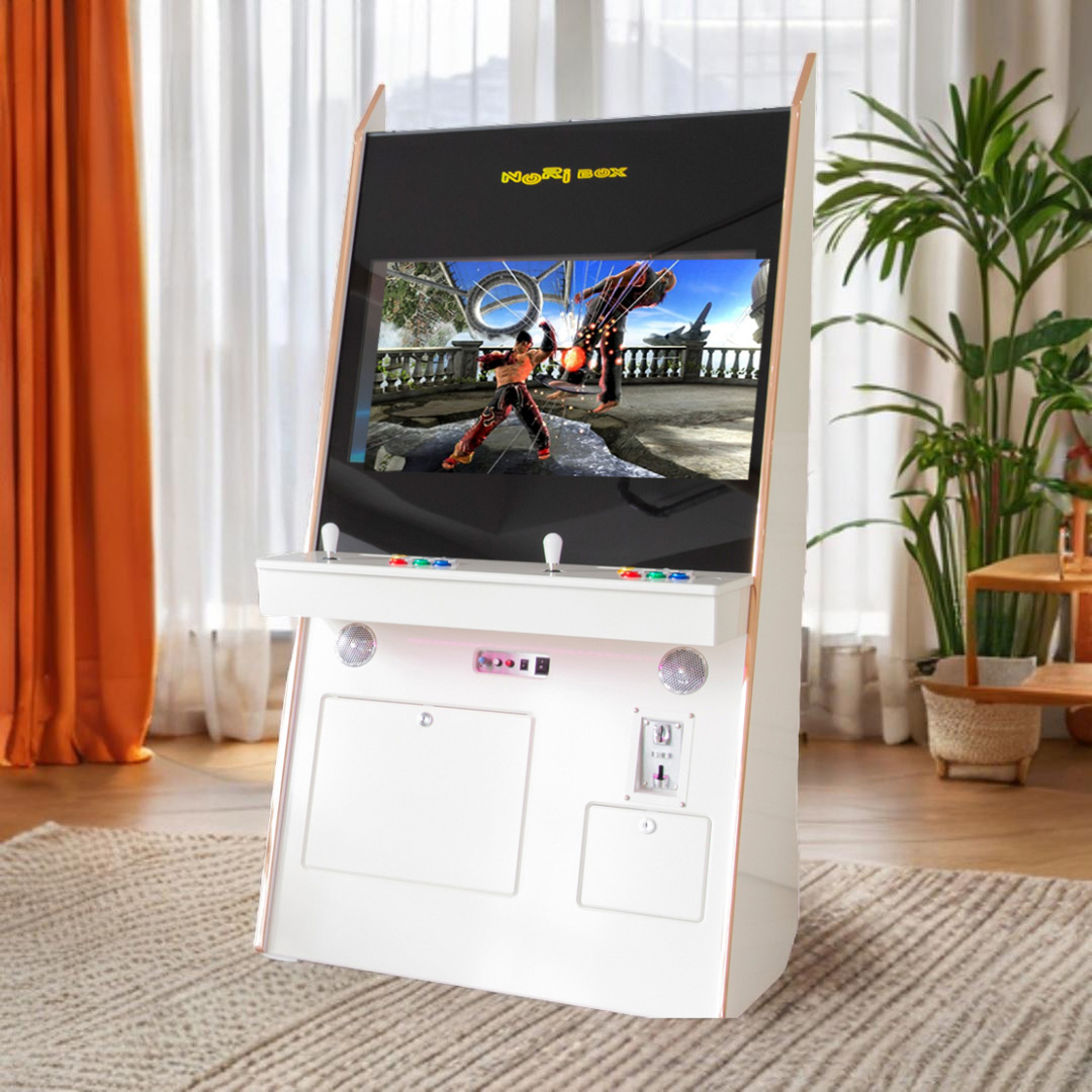 노리박스 32 스탠드형 화이트 강화유리 오락실게임기 오락기 DX팩