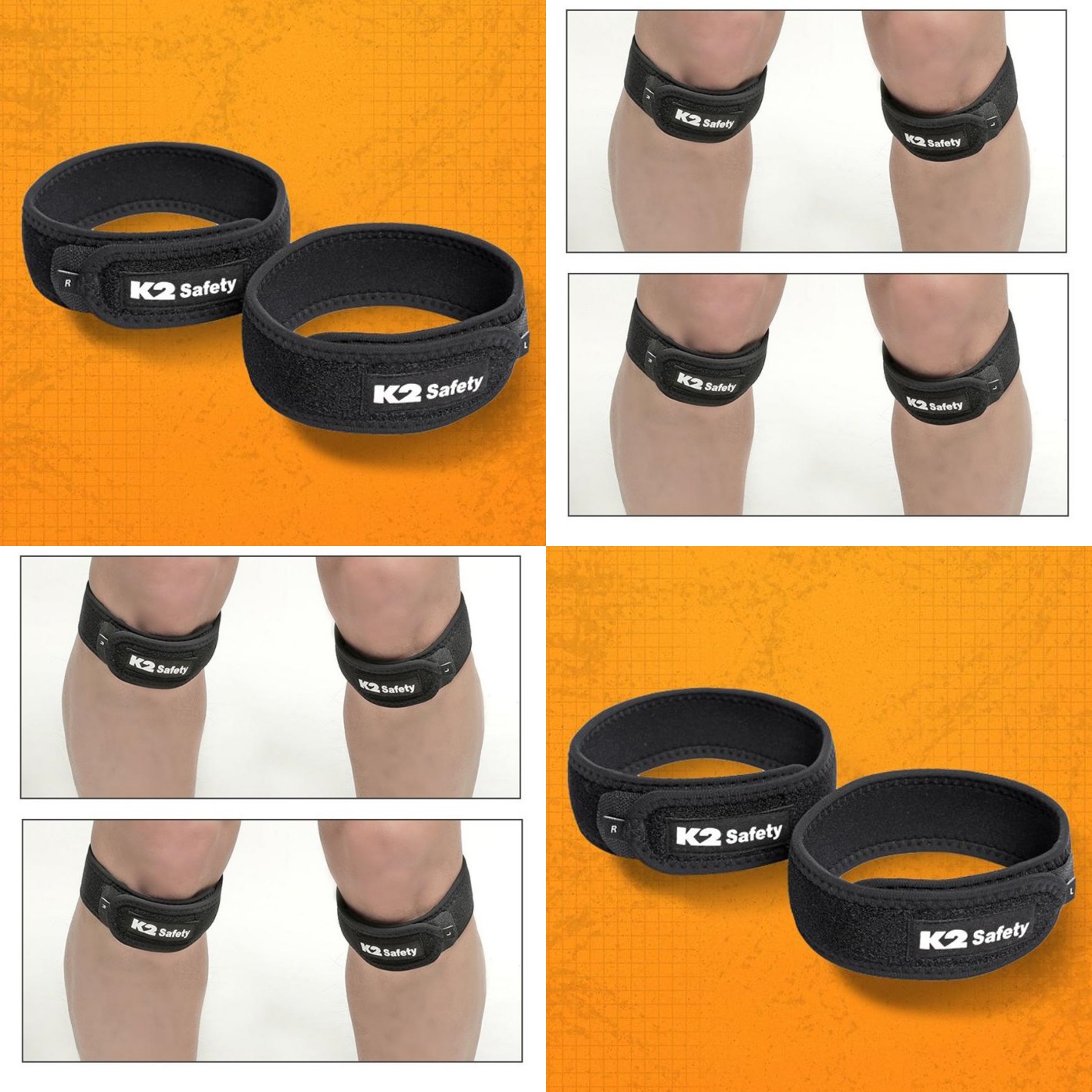 k2 한줄무릎보호대 슬개건아대 러닝 마라톤 레스링 2p - 상세 이미지 2