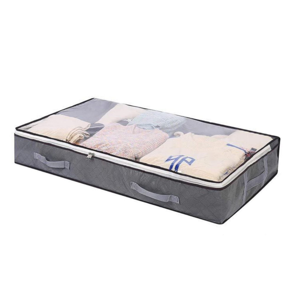 엑스코아 이불 정리 함 패브릭 침대밑 수납 가방 언더베드 부직포 보관 리빙박스