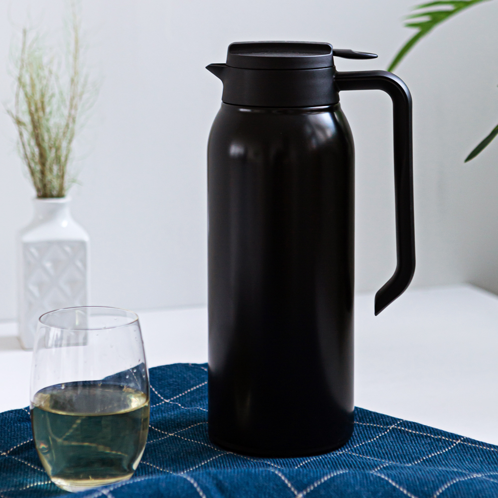 칼딘 보온보냉 서버 스텐 커피 서버 워터저그 1500ml, 블랙 - 상세 이미지 2