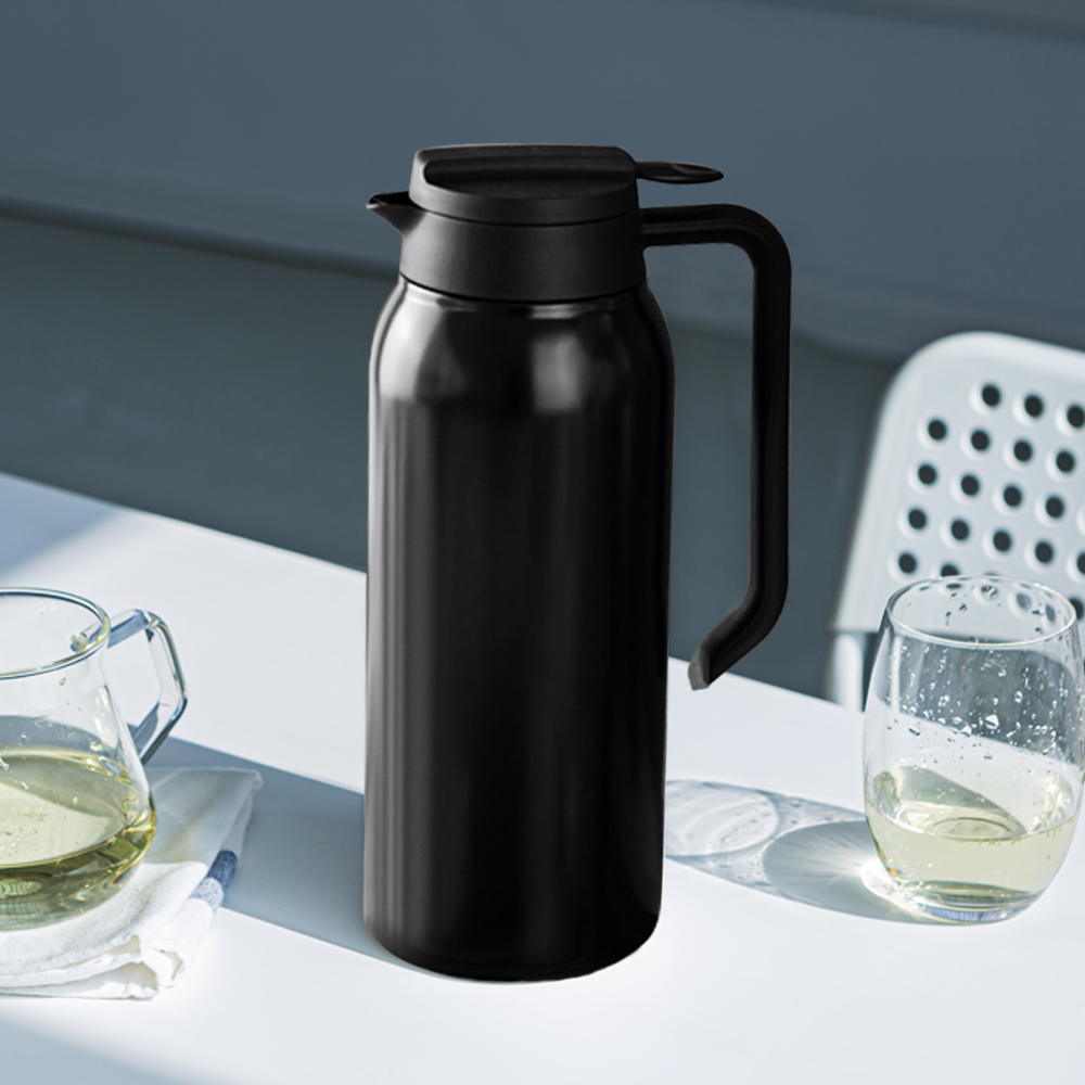 칼딘 보온보냉 서버 스텐 커피 서버 워터저그 1500ml, 블랙 - 상품 이미지