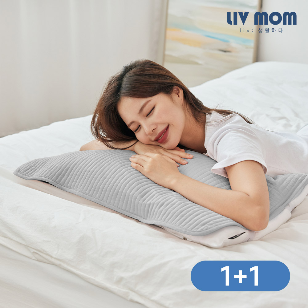 [1+1/총2장]리브맘 교체하기 편리한 밴딩형 베개커버 순면 피그먼트 커버 40x60 - 상세 이미지 2