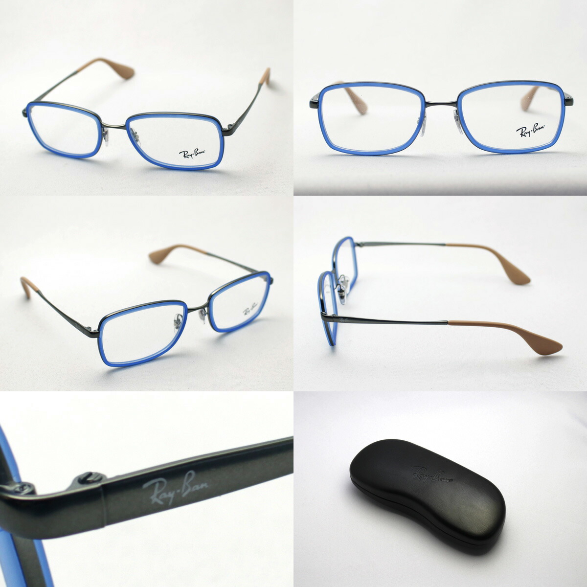 레이밴 Ray-Ban 고급 아시안핏 안경 프레임 안경테 RX6336 2620 블루 - 상세 이미지 3