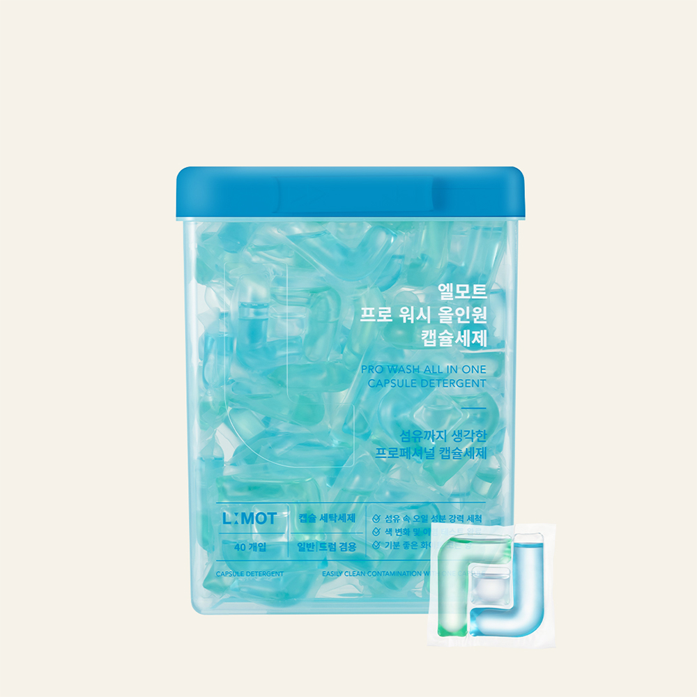 엘모트 프로워시 올인원 캡슐세제 40개입, 1개 - 상품 이미지