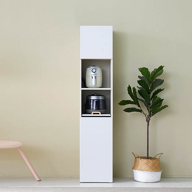 네온 400주방수납장 비스포크냉장고장 냉장고옆수납장 빌트인 키높은 그릇장식장