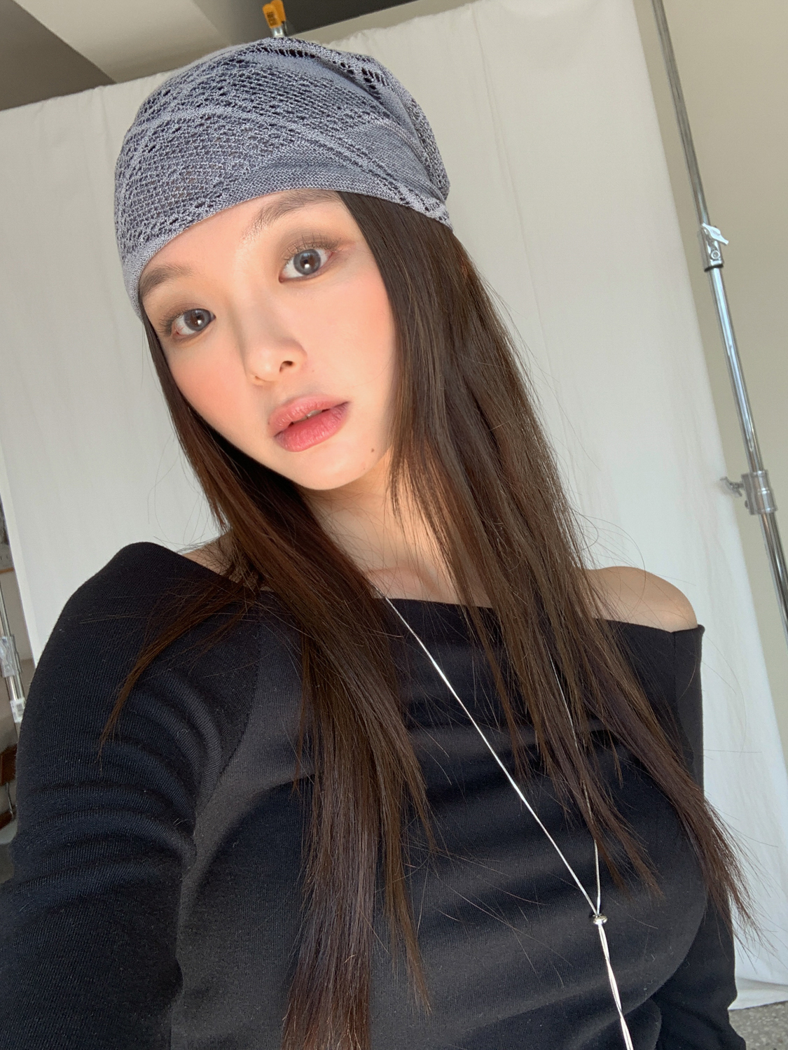 [아이돌착용!] 지스 펀칭 네트 봄 여름 셔링 두건 모자 3color 상세 이미지 8