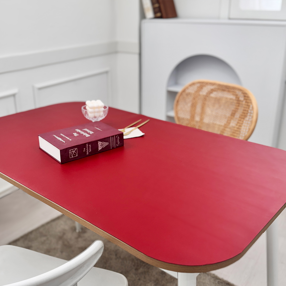 주문제작 가죽 테이블매트 식탁매트 깔개 패드 맞춤 사각 방수 양면 유리대용 AL70110