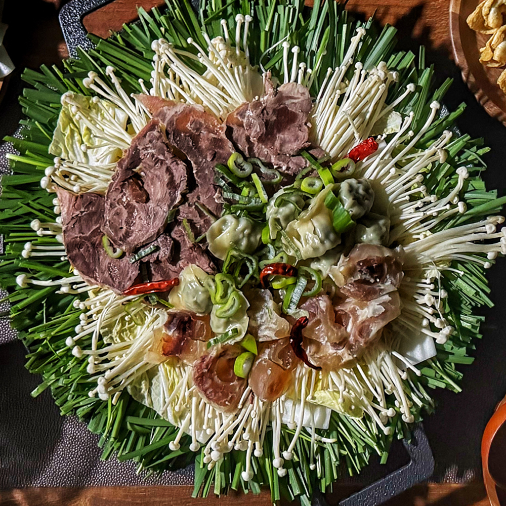 캠핑음식 요리 스지 아롱사태 수육 전골 밀키트