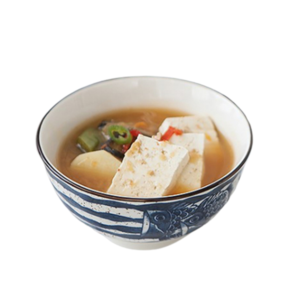 헨드메이드 반상기 홈세트 중 도자기 국그릇 대접5p