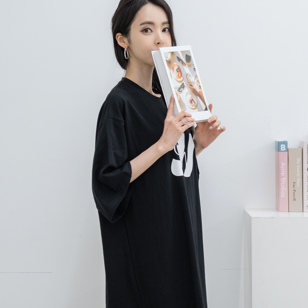 여자잠옷 무지 순면 잠옷 홈웨어 원피스 - 상세 이미지 2