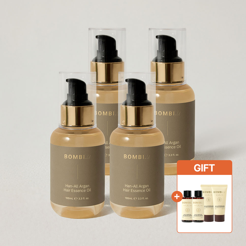 봄비유 모로코 아르간 13000PPM 열보호 컬링 단백질 헤어 오일 에센스 100ml 4개 - 메인 이미지