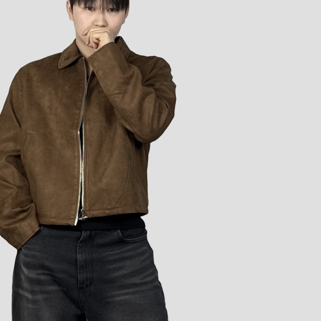 남자스웨이드자켓 남자크롭자켓 - 상세 이미지 3