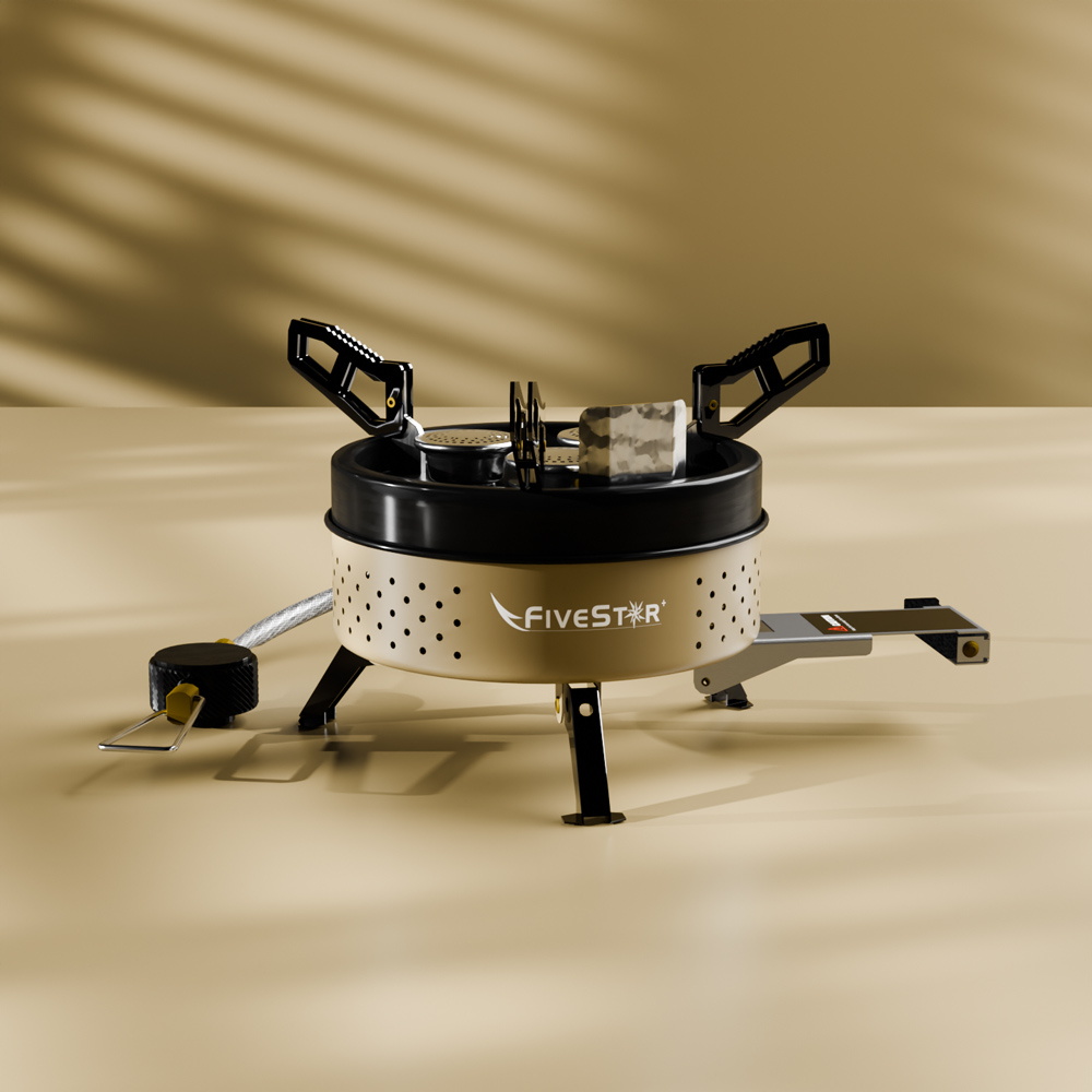 파이브스타 3구 캠핑 버너 휴대용 고화력 이소가스 호스 스토브 샌드탄