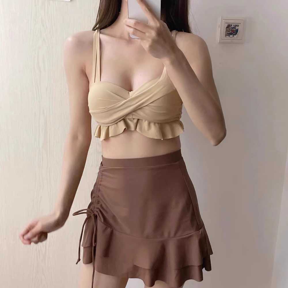 여성원피스수영복 비치웨어 비키니 온천 수영복 세트 - 상세 이미지 5
