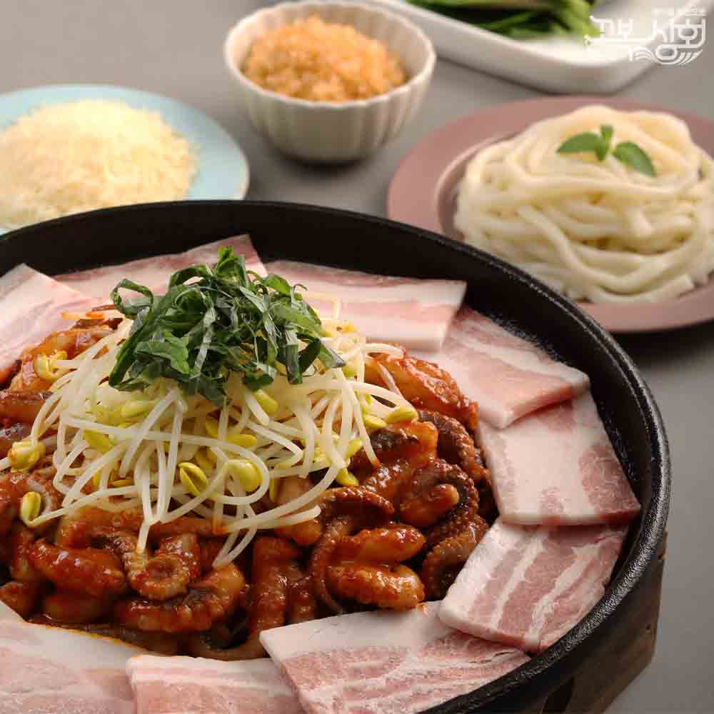 탱글탱글한 양념 쭈꾸미볶음 맛집 2인분 470g 밀키트 캠핑용 간편조리 [꼬복상회] - 상세 이미지 4