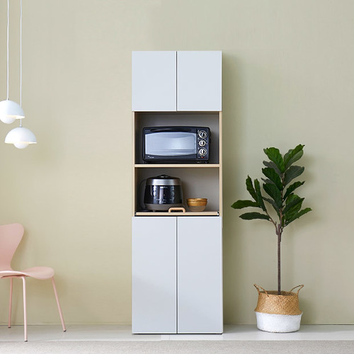 네온 600주방수납장 비스포크냉장고장 냉장고옆수납장 빌트인 키높은 그릇장식장