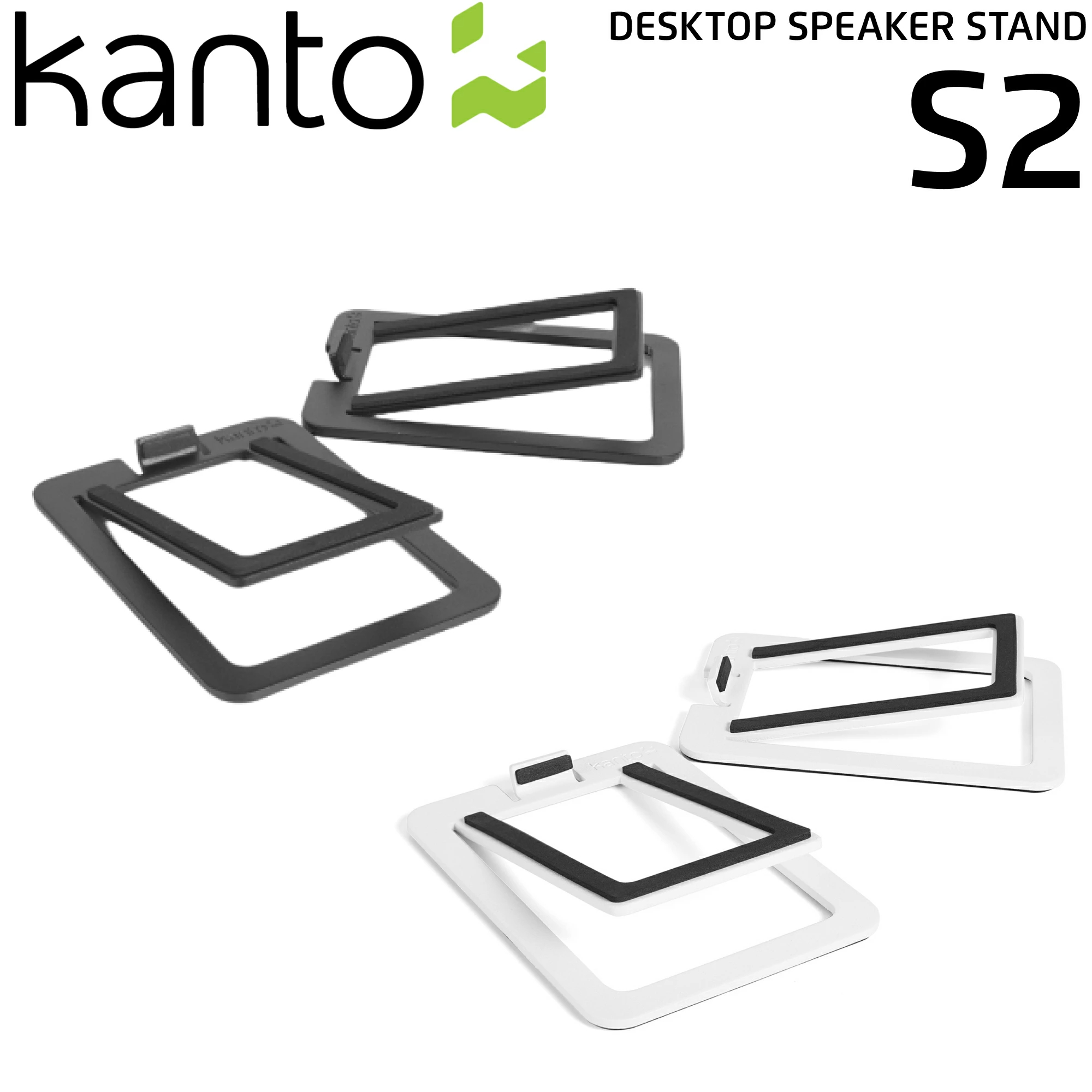 칸토 Kanto 오디오 스피커 거치대 스탠드 받침대 S2 블랙 화이트 2컬러 - 메인 이미지