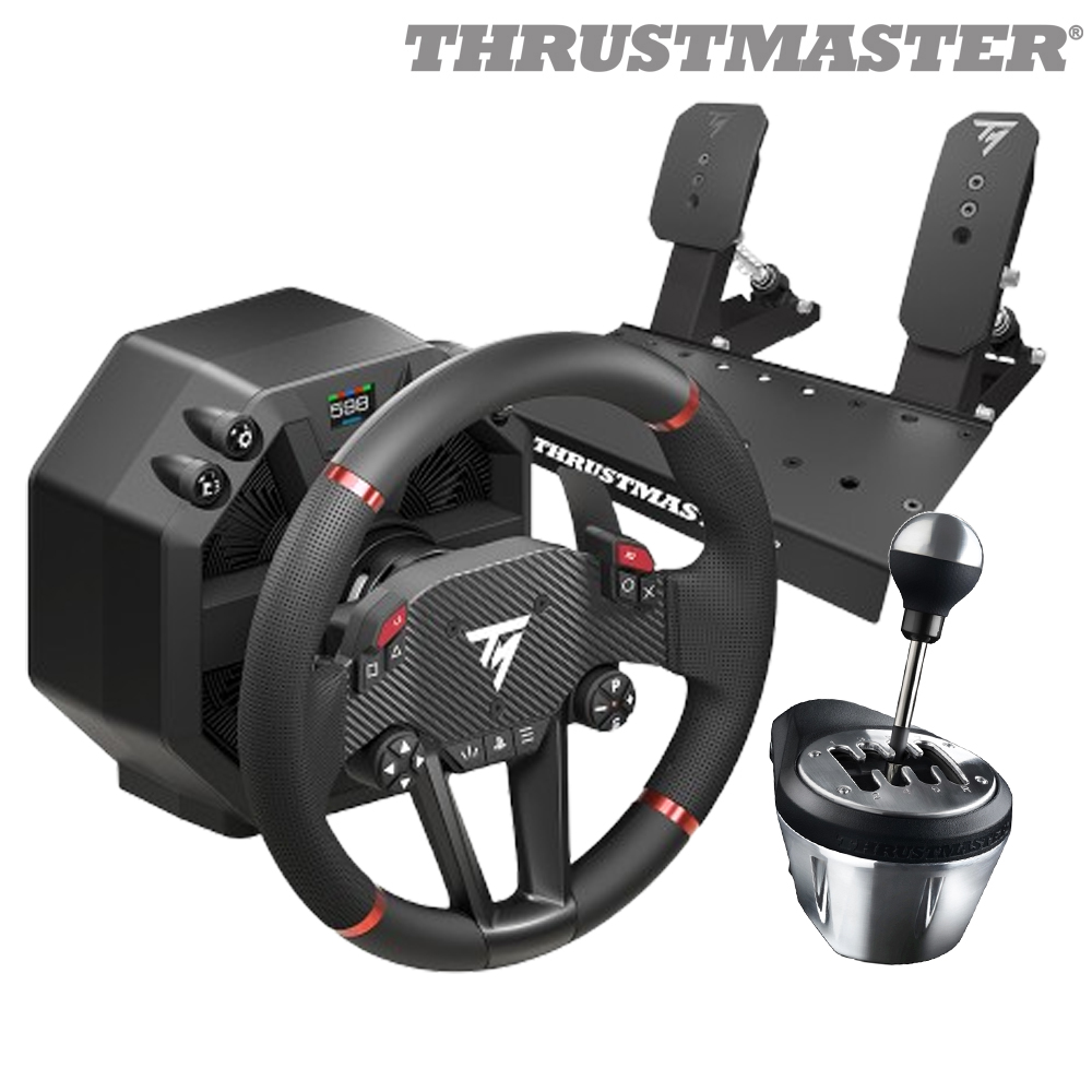 트러스트마스터 T598 다이렉트 드라이브 휠 + TH8A 쉬프터 패키지 (PC, PS5지원) - 메인 이미지