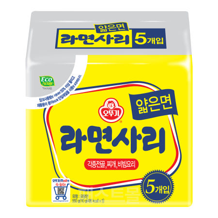 오뚜기 라면사리 얇은면 110g, 5개