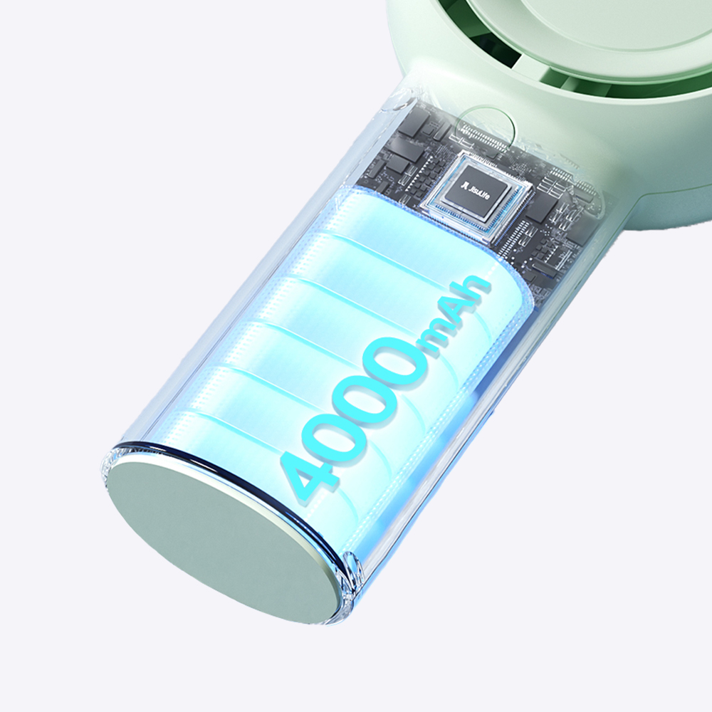 휴대용 손 선풍기 4000mAh 냉각 손풍기 핸디 목걸이 미니 선풍기 Life5Plus 민트 그린 - 상세 이미지 3