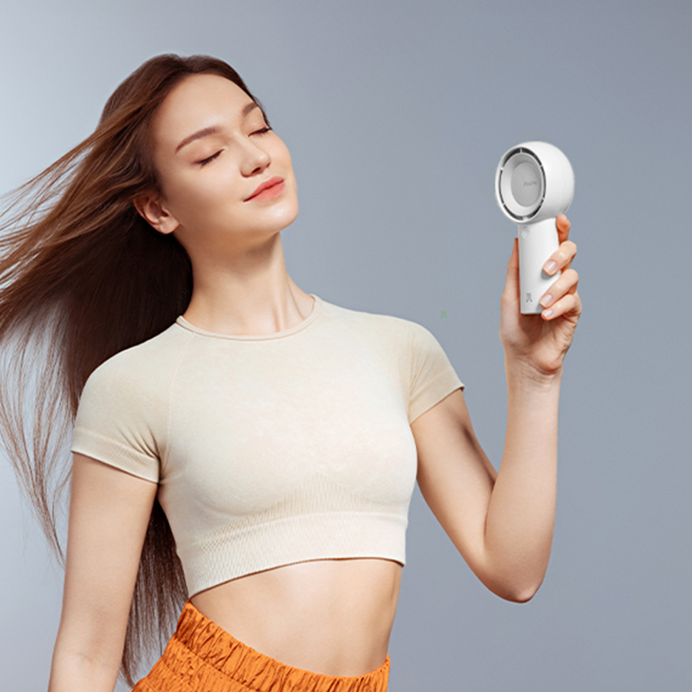 휴대용 손 선풍기 4000mAh 냉각 손풍기 핸디 목걸이 미니 선풍기 Life5Plus 아이스 화이트 이미지 7