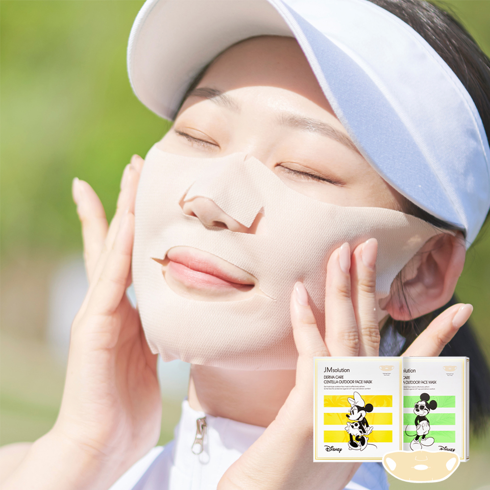 제이엠솔루션 디즈니 더마 케어 센텔라 아웃도어 페이스 마스크 5회분 5매, 1개 - 상품 이미지