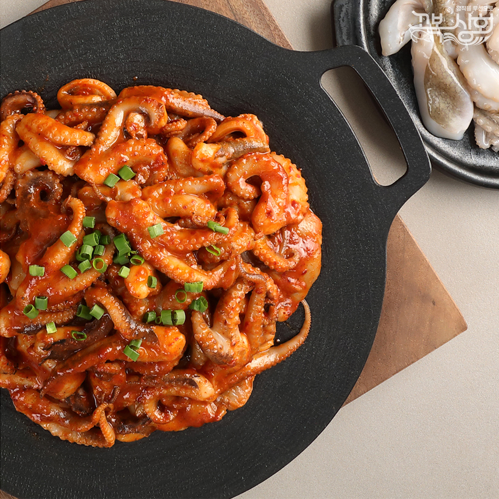 탱글탱글한 양념 쭈꾸미볶음 맛집 2인분 470g 밀키트 캠핑용 간편조리 [꼬복상회] - 상세 이미지 2