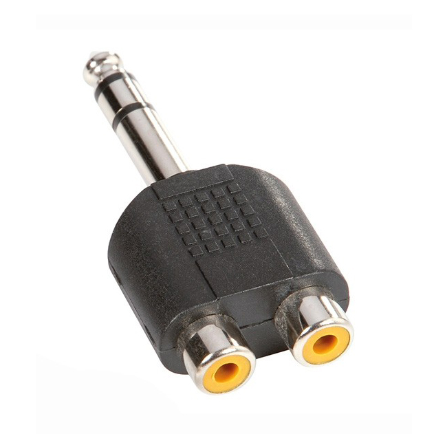 2 RCA to TRS 55 케이블 커넥터 6.3mm 스테레오 변환 오인페 연결 - 상품 이미지