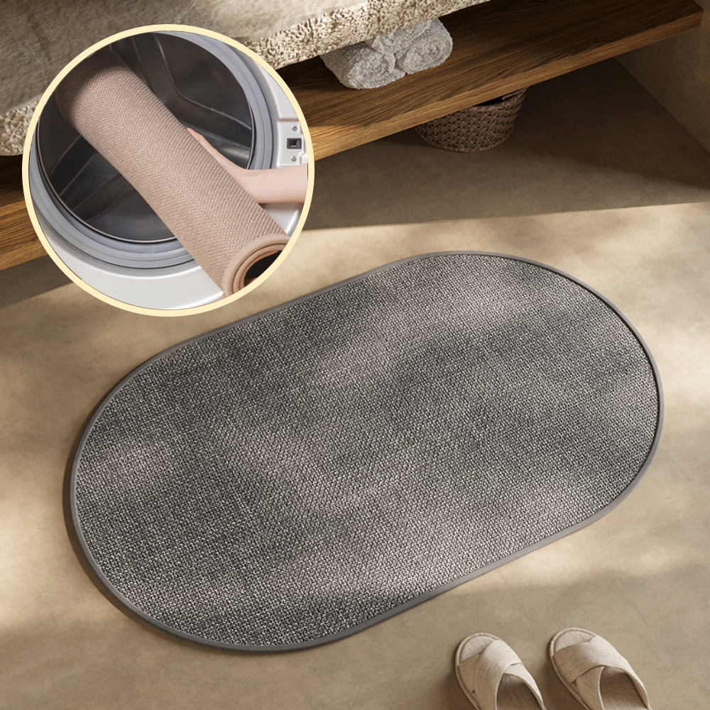 빨아쓰는 욕실매트 러그 타원 다용도 현관 베란다 푹신한 매트 소형