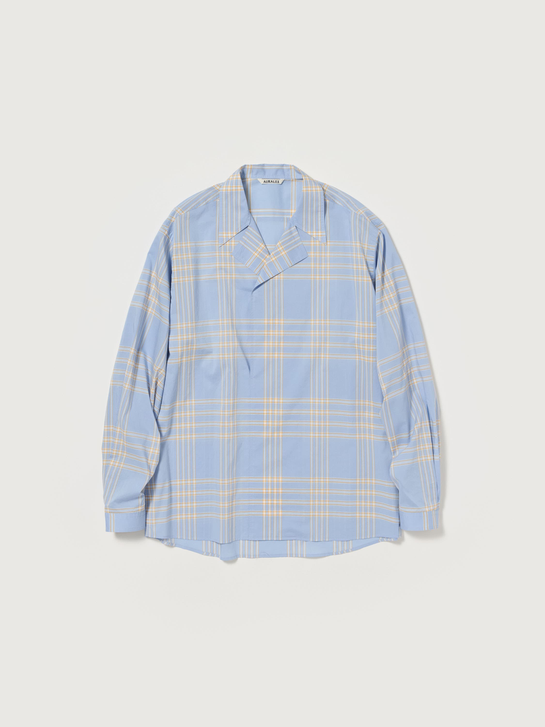 오라리 AURALEE 워시드 핀스 타입라이터 체크 P/O 셔츠 25SS A25SS02TC - 상세 이미지 5